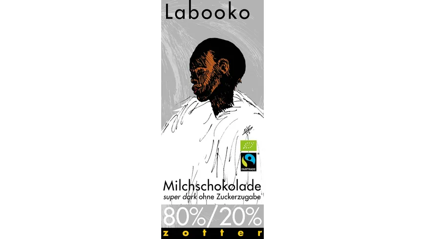 Labooko 80%/20% Milchschokolade super dark 70 g