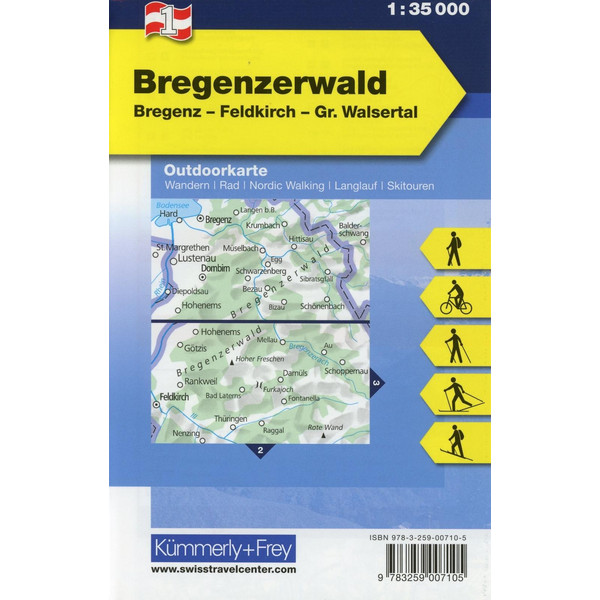 KuF Österreich Outdoorkarte 01 Bregenzerwald 1 : 35 000 - Wanderkarte