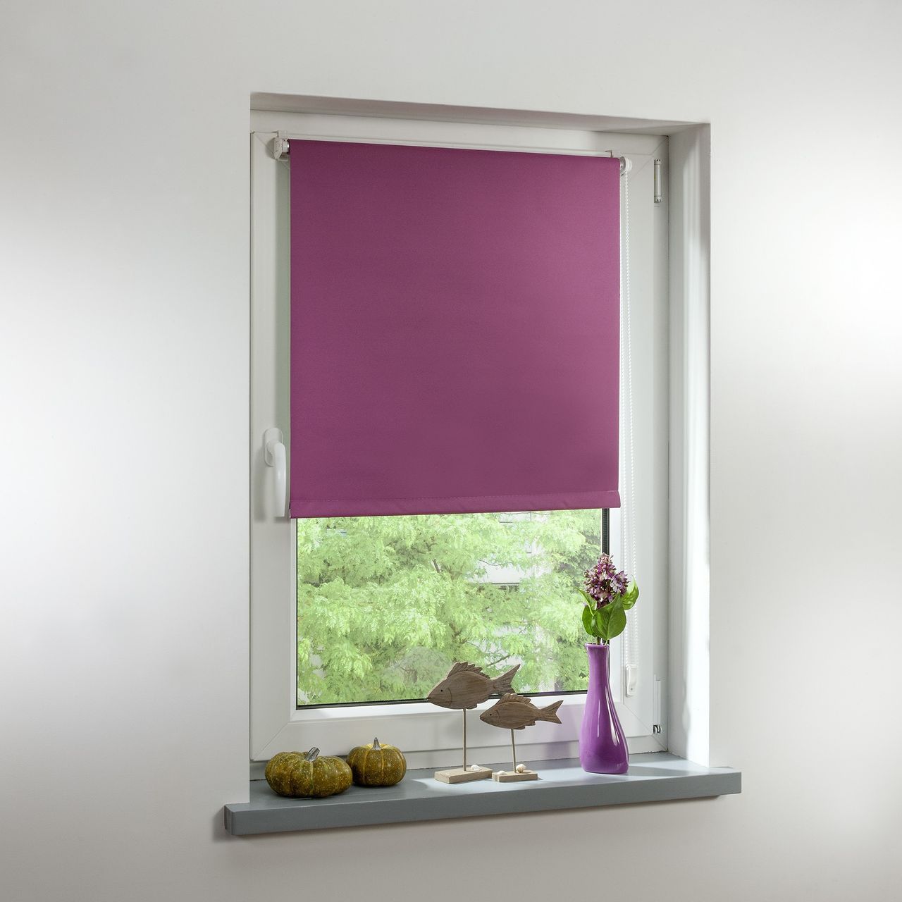 Lichtblick Thermo-Rollo Klemmfix, ohne Bohren, Verdunkelung - Fuchsia, 80 cm x 220 cm (B x L)
