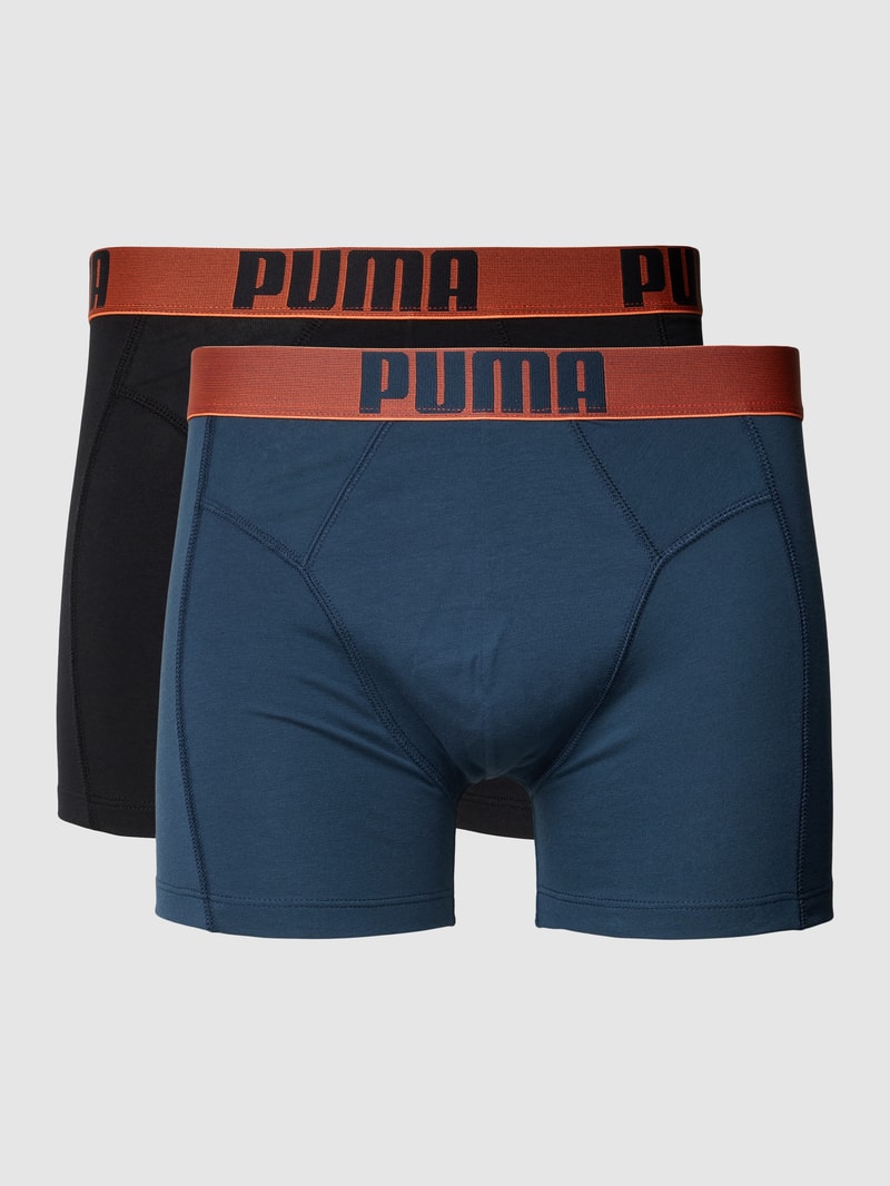 Boxershorts mit elastischem Logo-Bund im 2er-Pack in dunkelblau