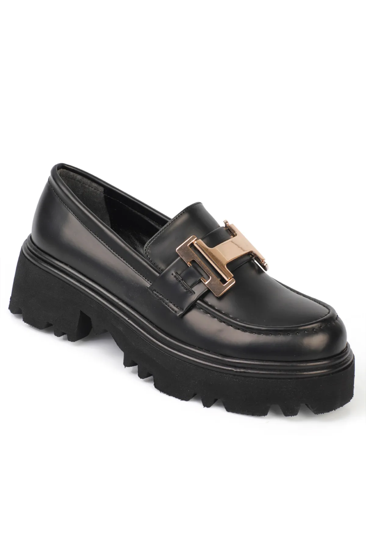 Capone Outfitters  Damen-Loafer mit runder Zehenpartie und H-Schnalle