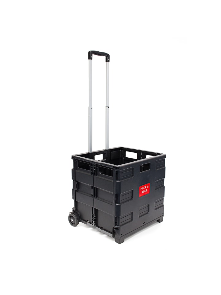 relaxdays 2x Einkaufstrolley in Schwarz - (B)42 x (H)100 x (T)37 cm günstig kaufen onesize