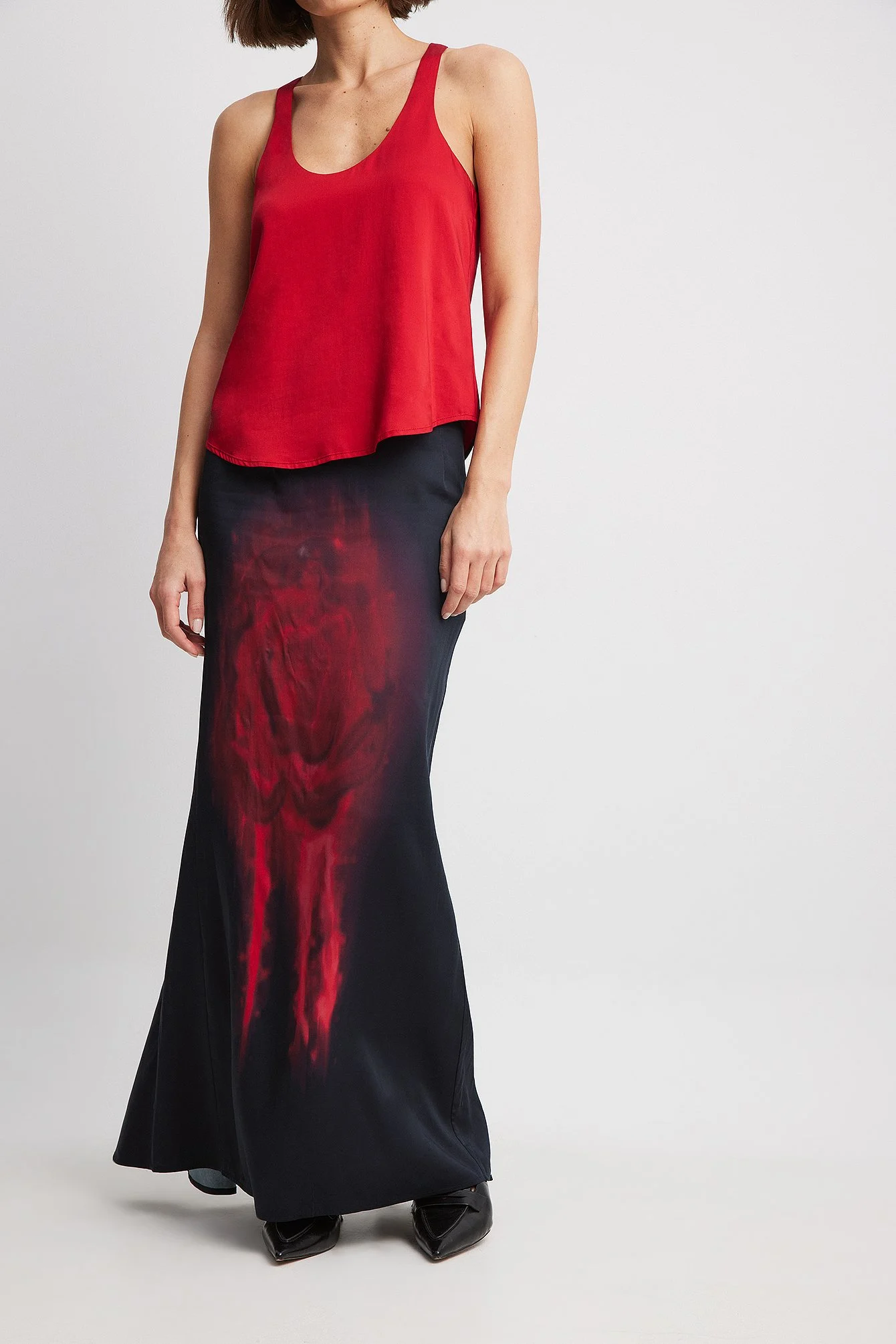 Rock mit Rosen-Print