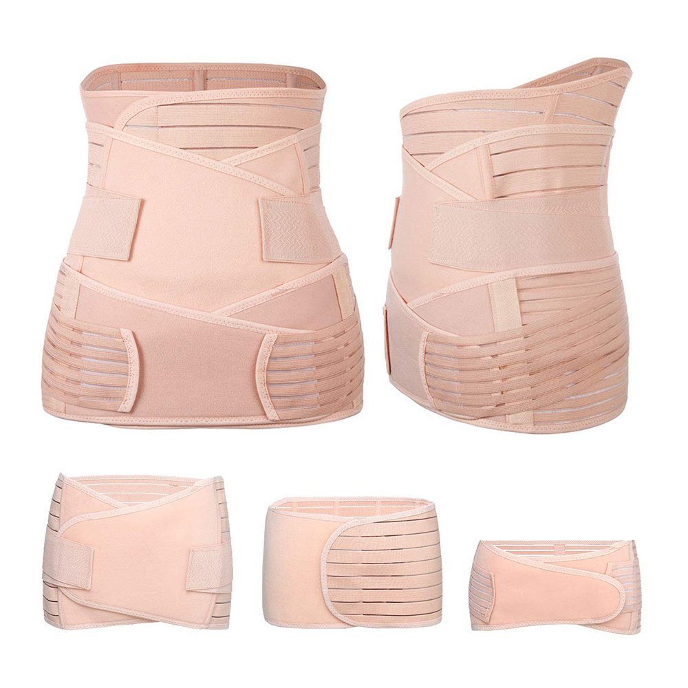 FeelGlad Schwangerschaftsgürtel Postnatales Bauchband 3-in-1-Set Shapewear