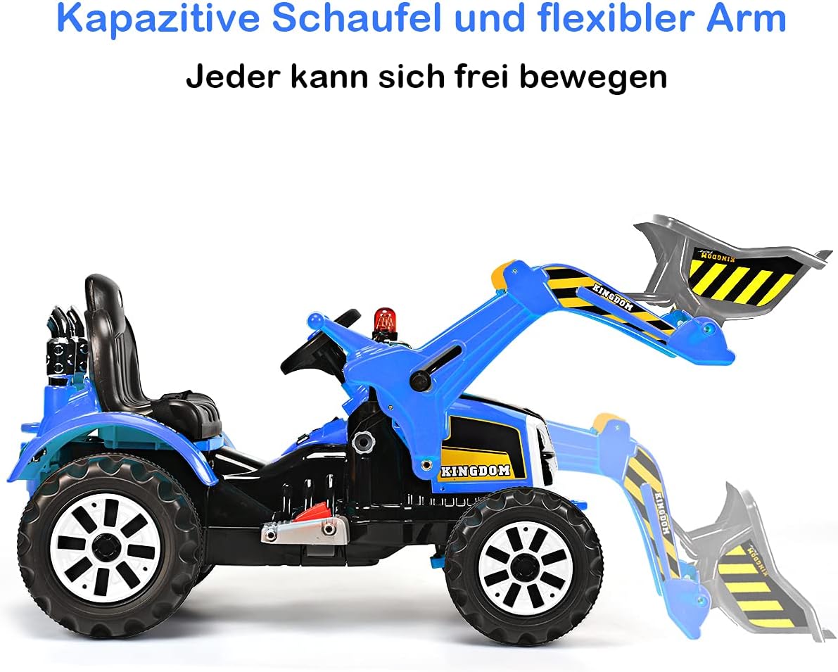 Costway 12V Kinder Bagger, Kinderbagger 2,5-5 km/h
