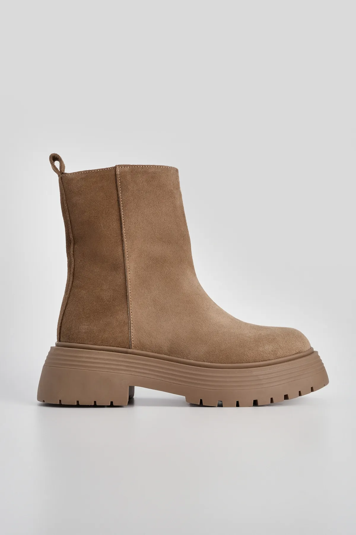 Marjin  Damen-Freizeitstiefel aus echtem Leder, dicke Sohle, umweltfreundliches Wildleder