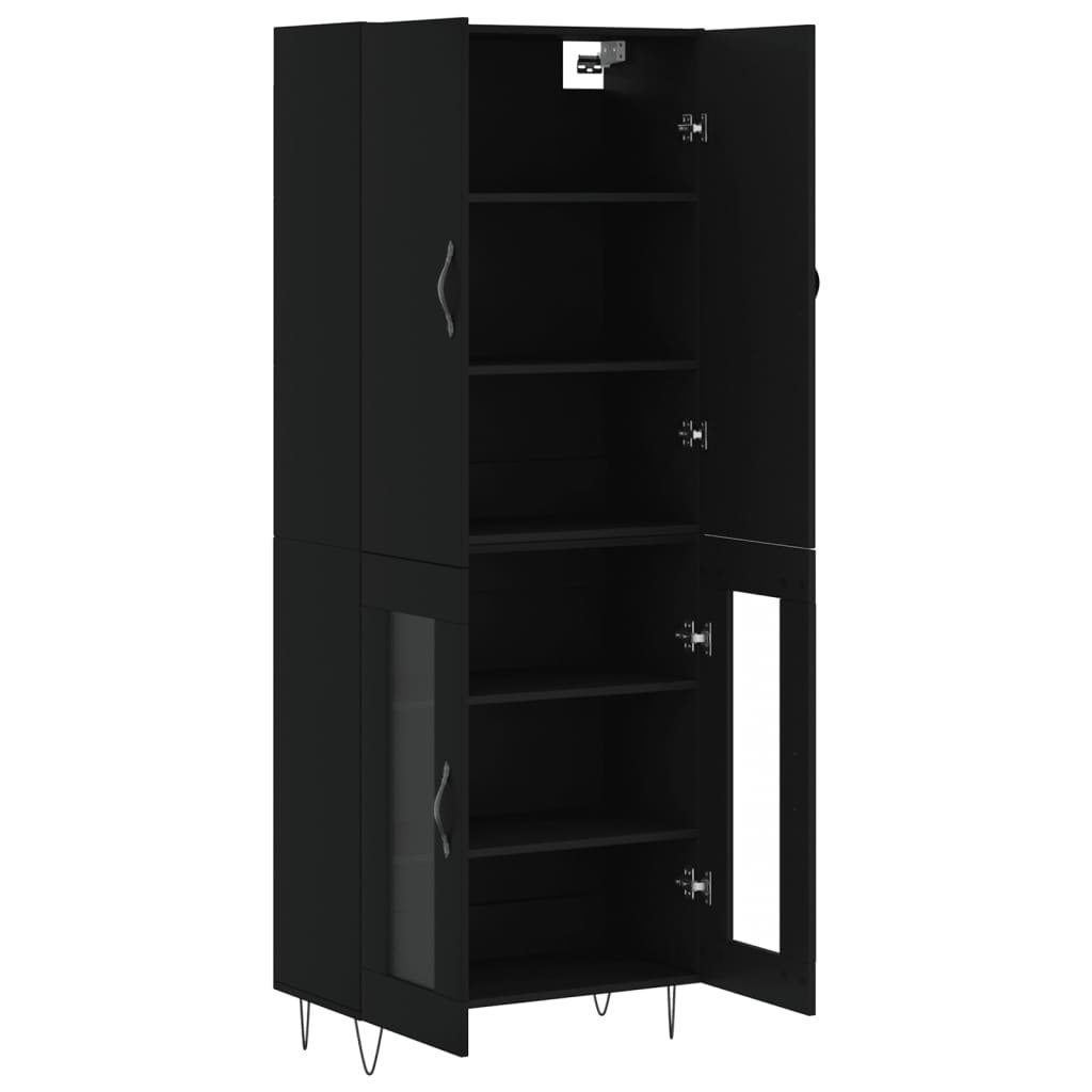 vidaXL Sideboard Highboard Schwarz 69,5x34x180 cm Holzwerkstoff (1 St)