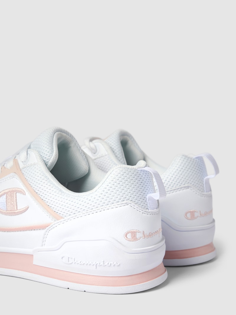Sneaker mit Label-Detail Modell 'POINT LOW' in weiß