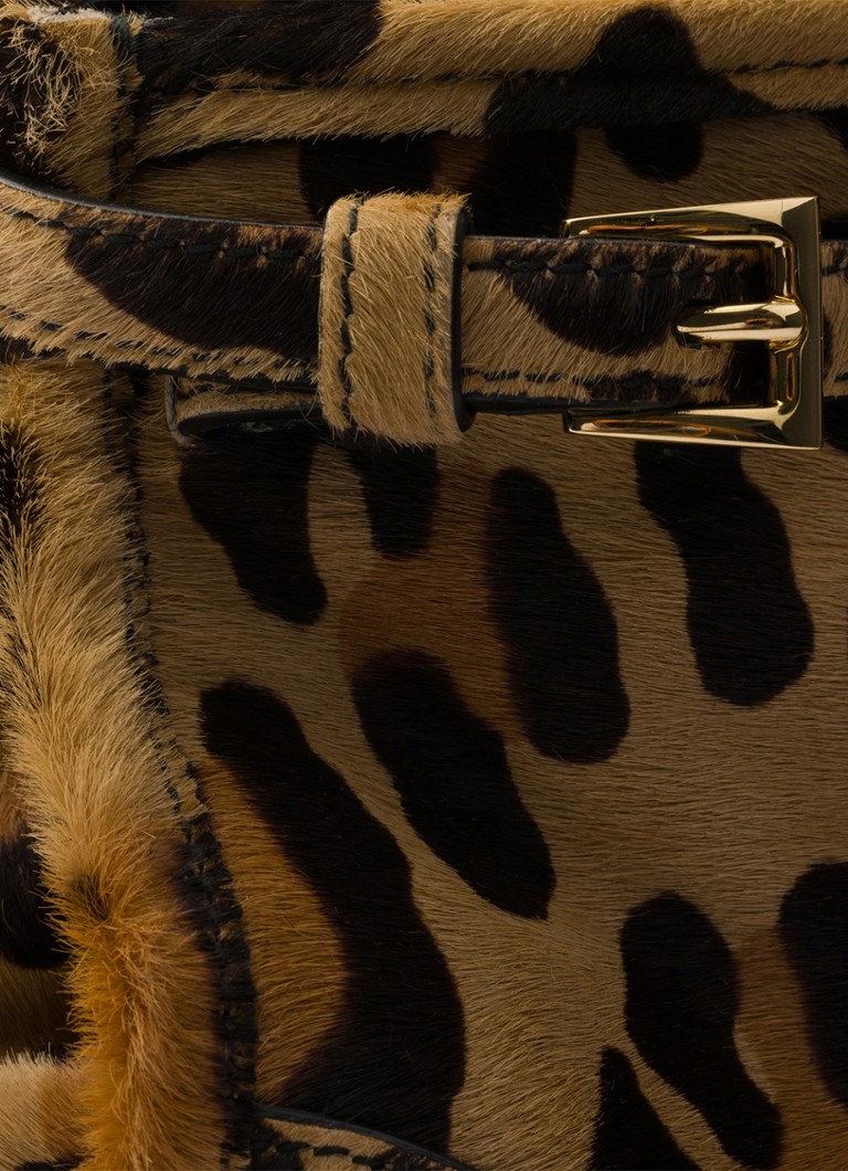Prada Medium leather handbag with leopard print