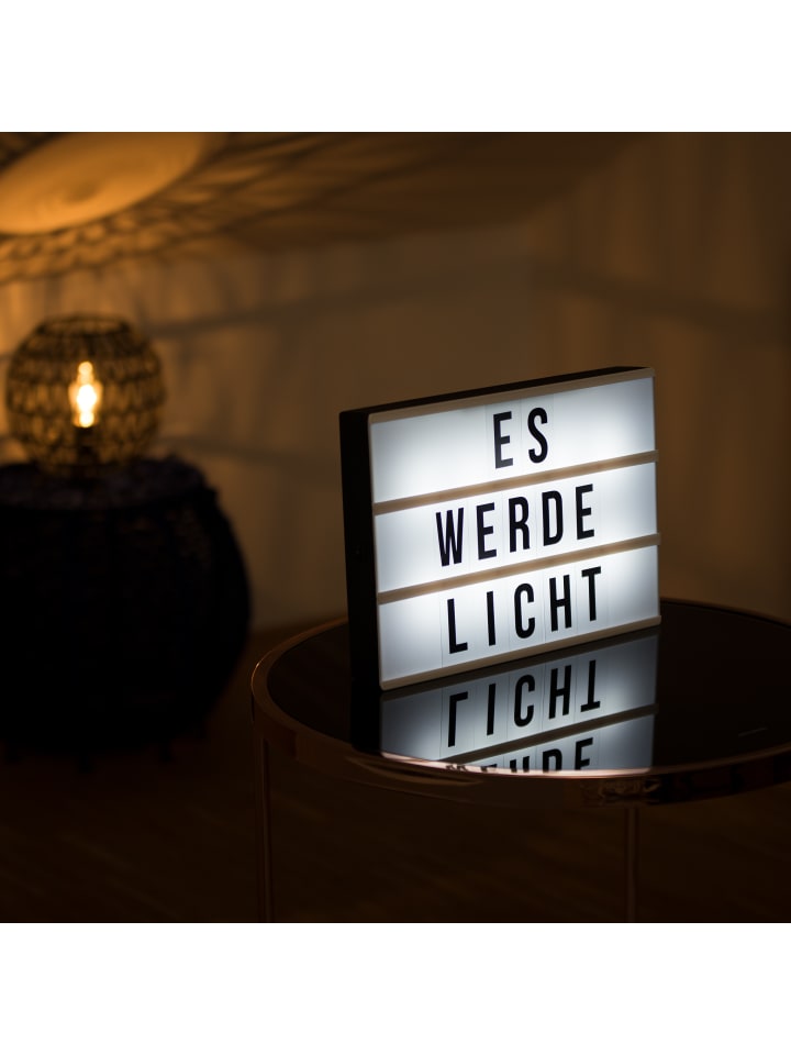 relaxdays Lightbox in Weiß/ Schwarz - (B)30 x (H)22 x (T)4,5 cm günstig kaufen onesize