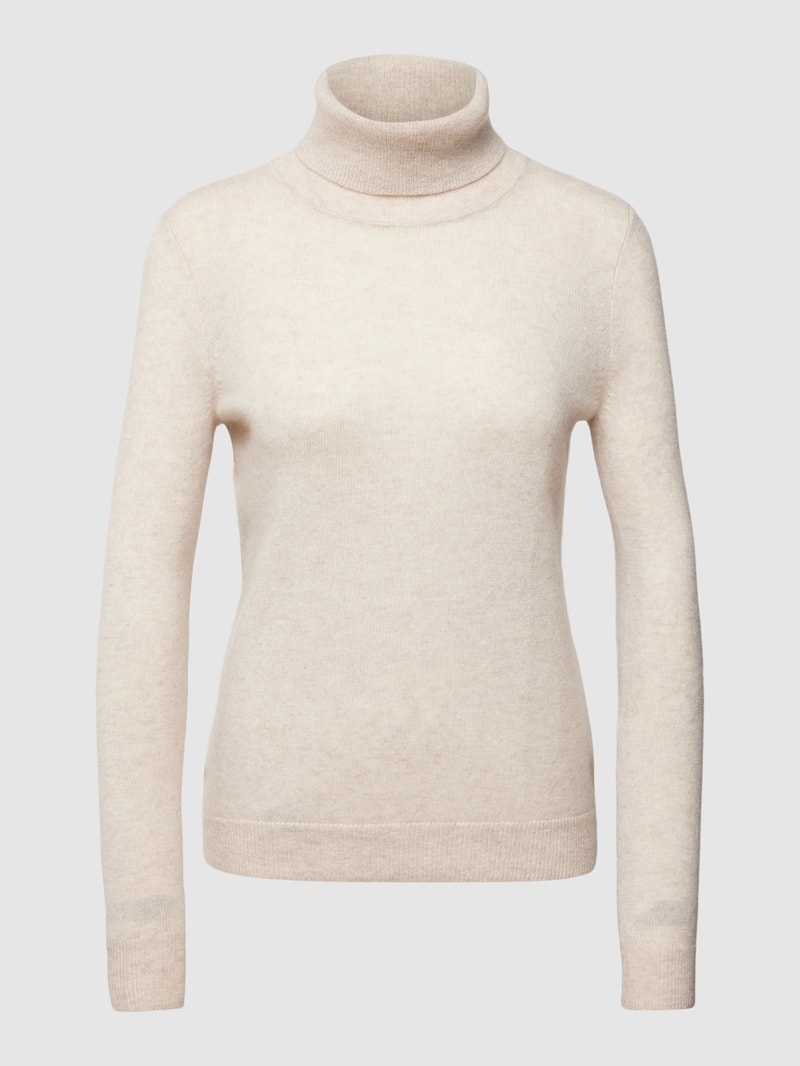 Kaschmirpullover in melierter Optik in beige meliert