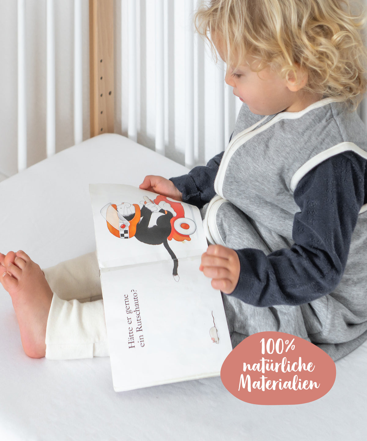 Baby-Schlafsack mit Beinen und Wollfüllung