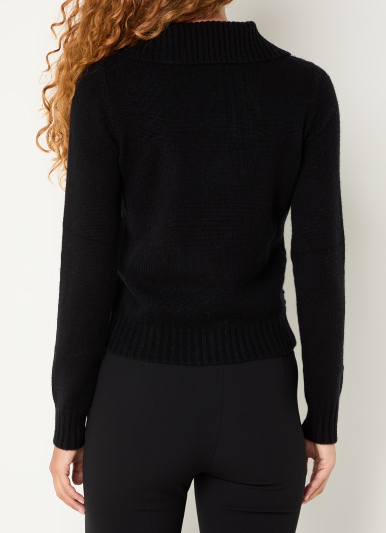 Pulover MaxMara Etra din tricot împletit cu inserții de cașmir.