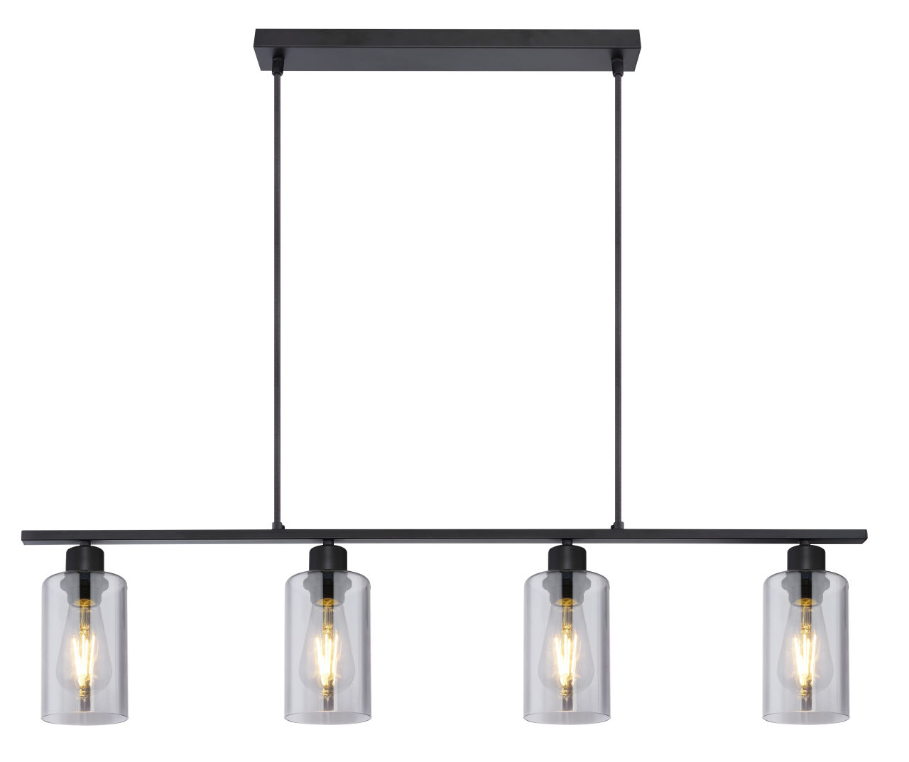 Globo Lighting - HADERA - Hängeleuchte Metall schwarz matt, 4x E27