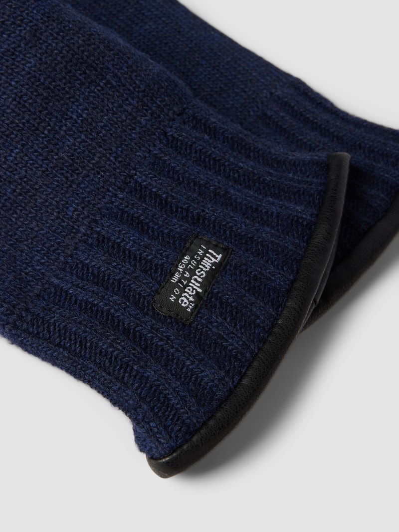 Handschuhe mit Two-Tone-Machart in marineblau