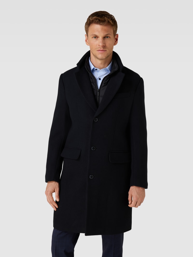 Mantel im Double-Layer-Look Modell 'JOSEPH' in schwarz