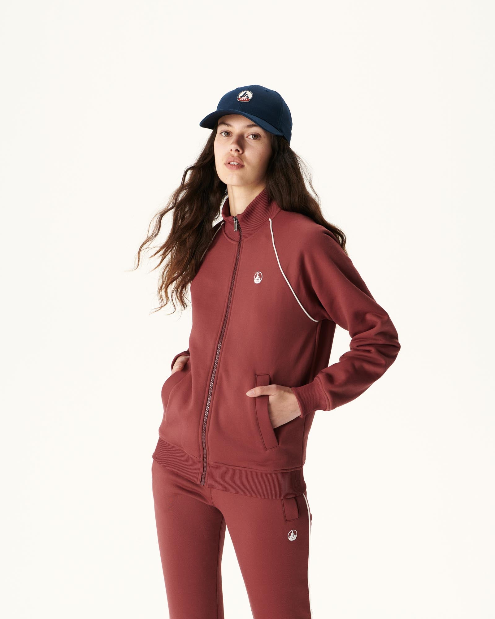 Veste zippée femme en coton biologique Bordeaux Rocha