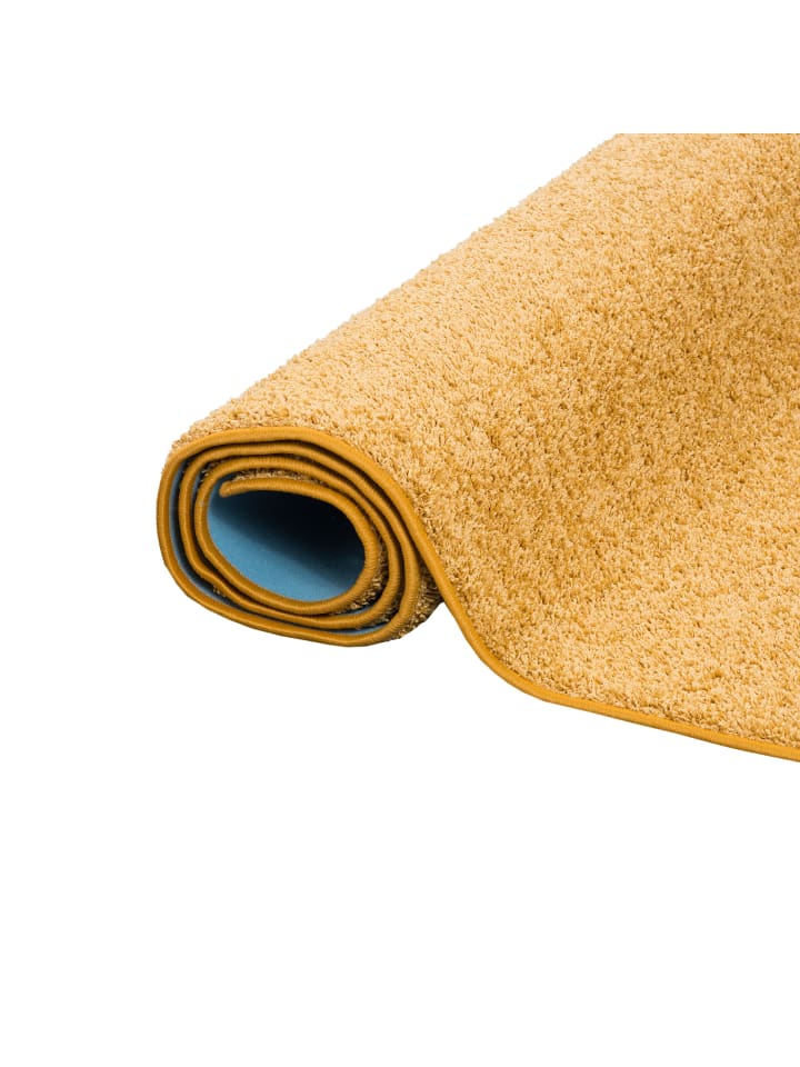 Snapstyle Hochflor Velours Teppich Läufer Mona in Curry Gelb günstig kaufen