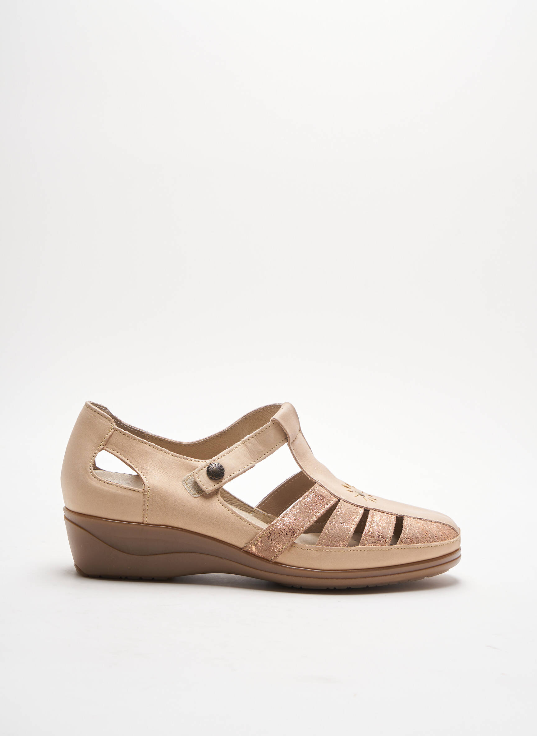 Altex Sandales Nu Pieds Femme couleur beige