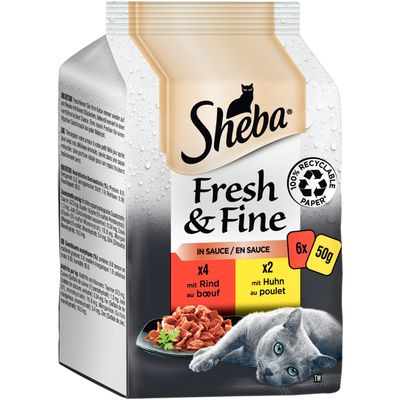 Sparpaket Sheba Fresh & Fine Frischebeutel 72 x 50 g