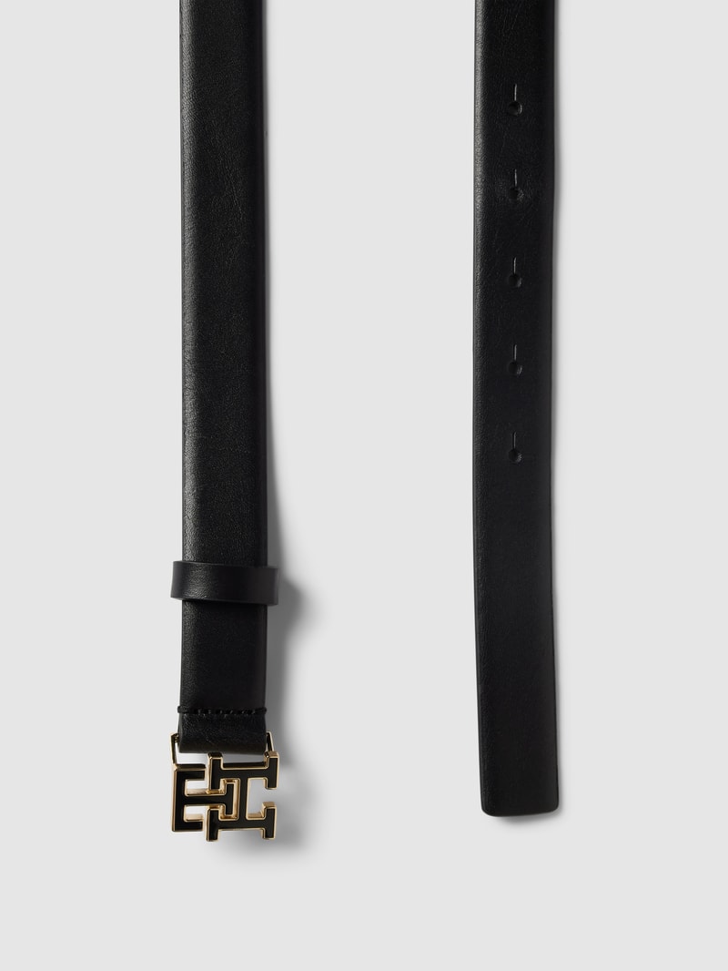 Ledergürtel mit Label-Details Modell 'LOGO 2.5' in schwarz