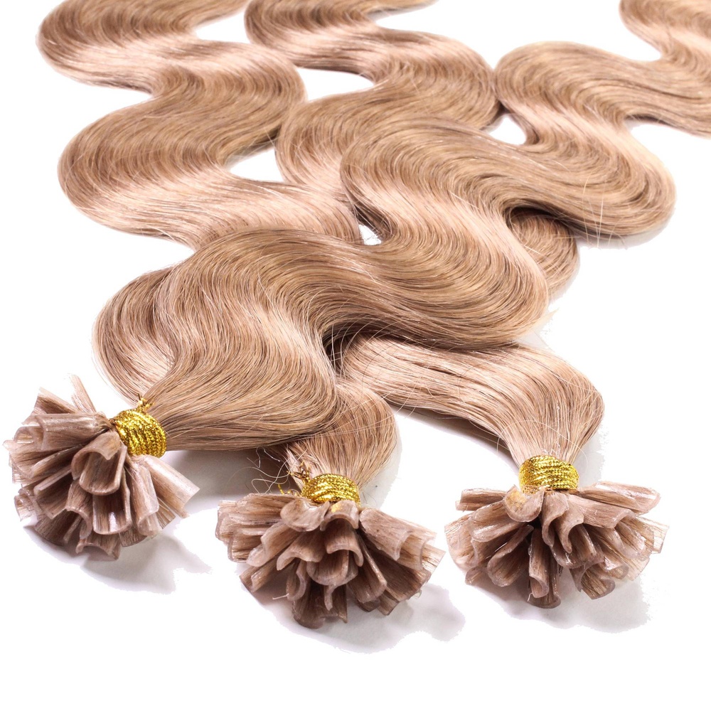 hair2heart Extensions à chaud bonding cheveux naturels #12 Blond miel 1g extensions