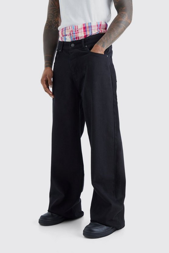 Lockere Jeans mit doppeltem Bund