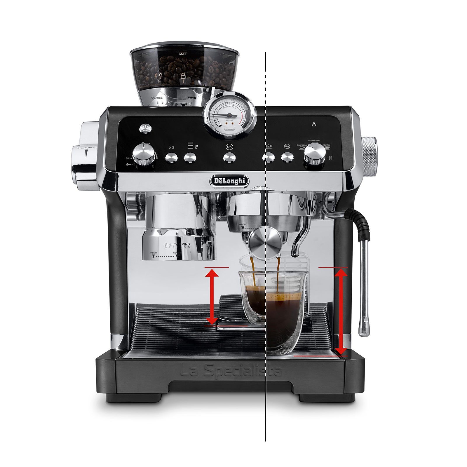 De'Longhi Siebträgermaschine EC 9355.BM La Specialist Prestigio, Smart-Tamping Station