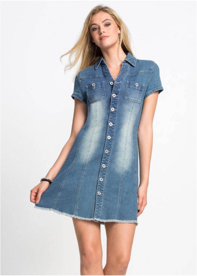 Jeanskleid mit Knöpfen