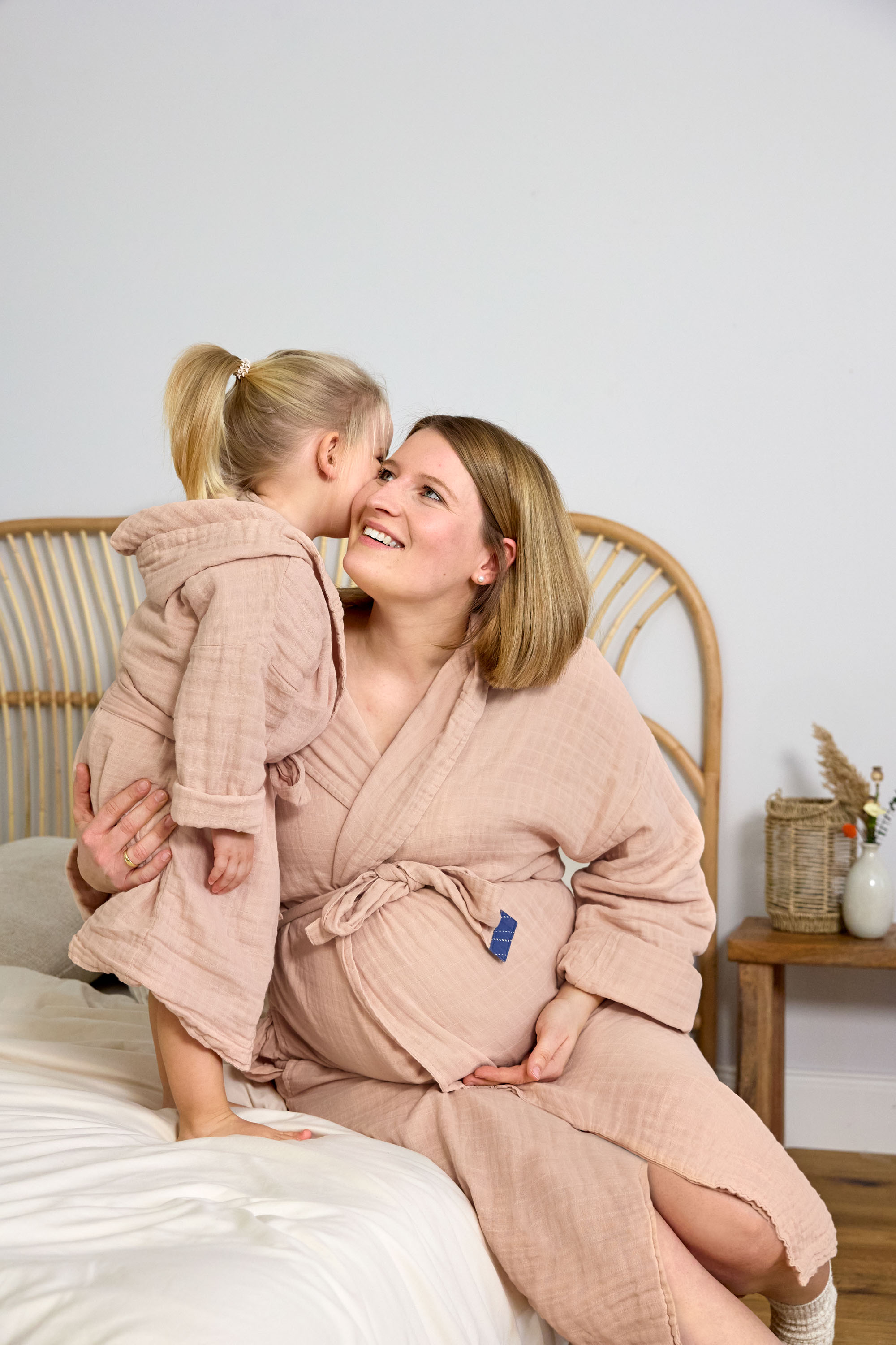 Bademantel Kinder (Little One & Me) - Baumwolle, Rosa