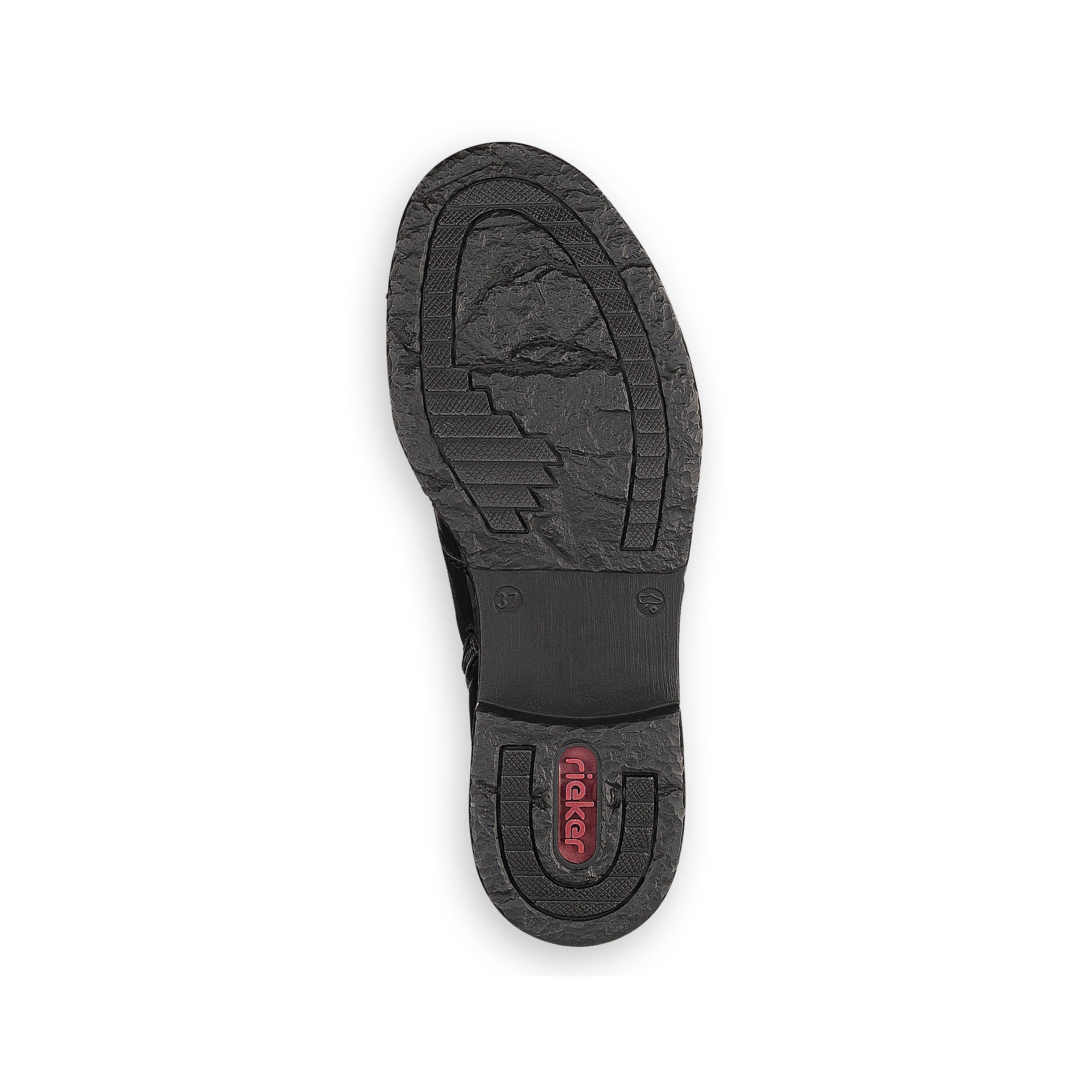 Rieker Damen Schnürstiefel asphaltschwarz