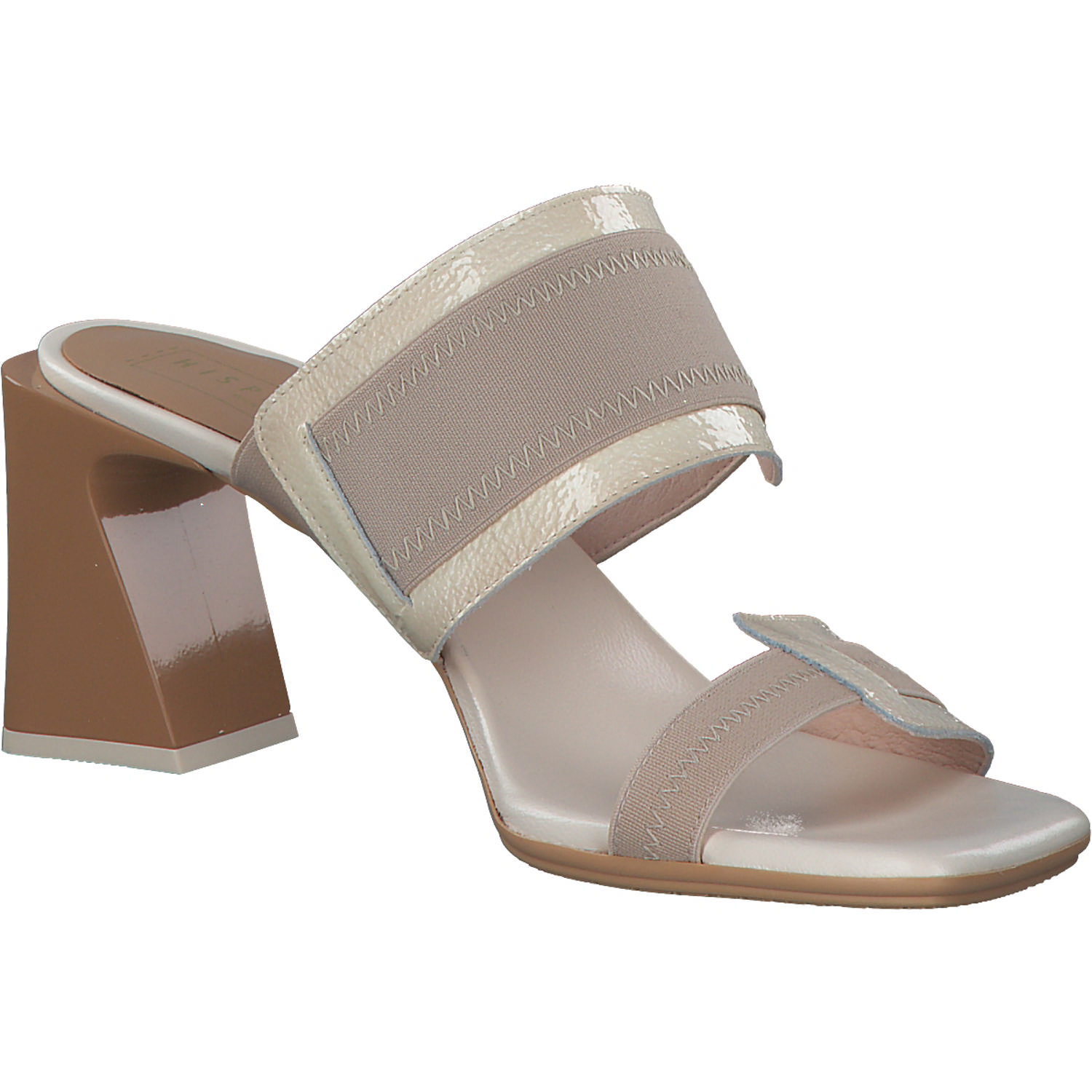 Hispanitas Schuhe Mallorca HV243327, Plateau-Pantoletten, Damen, Beige Grau