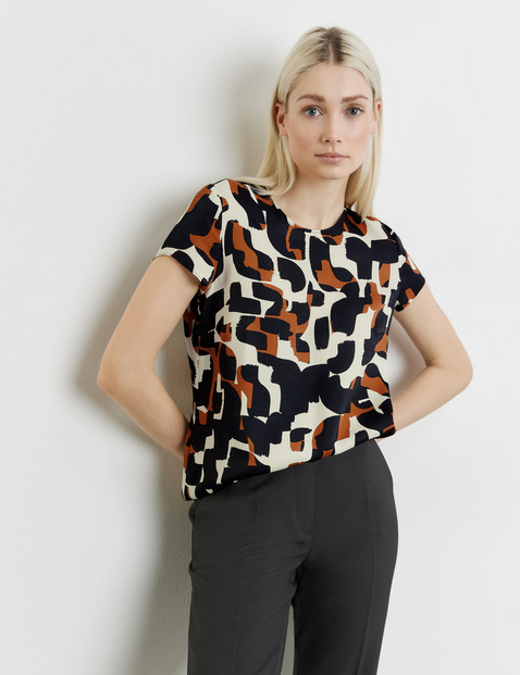 Blusenshirt mit kurzem Arm