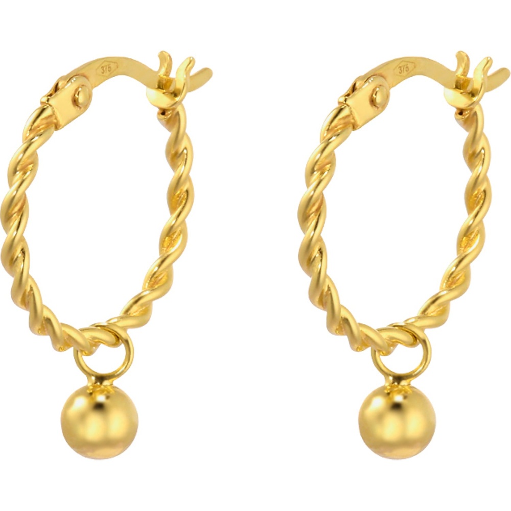 Valeria Créoles 375 Or jaune Boucles d'oreilles