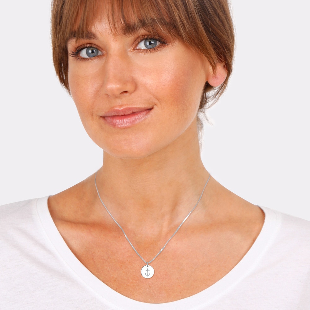 Elli Elli Collier Femme Pendentif d'Ancre een Argent Sterling 925 Bijoux