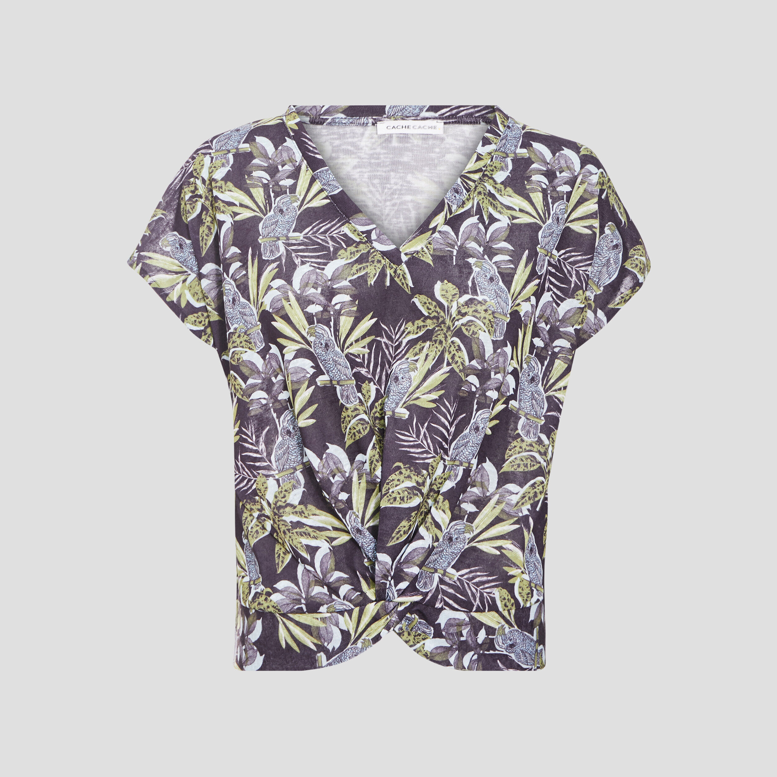 T-shirt manches courtes noir femme | Cache Cache