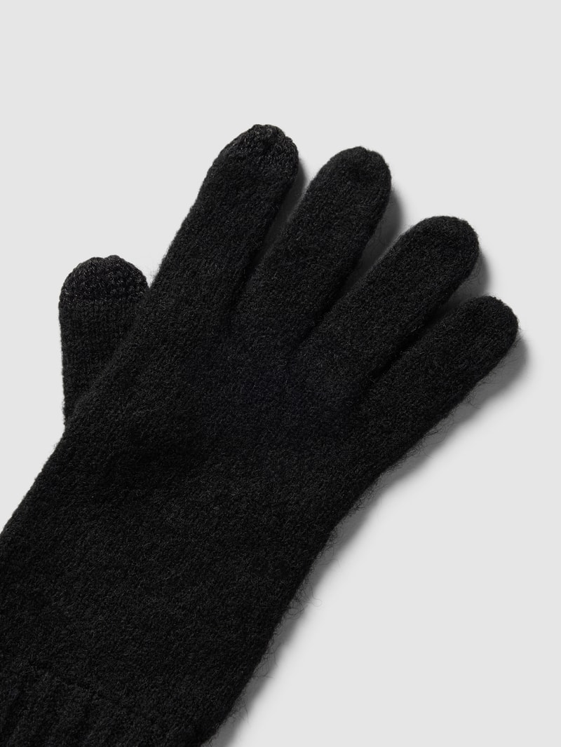 Handschuhe mit Label-Detail in schwarz
