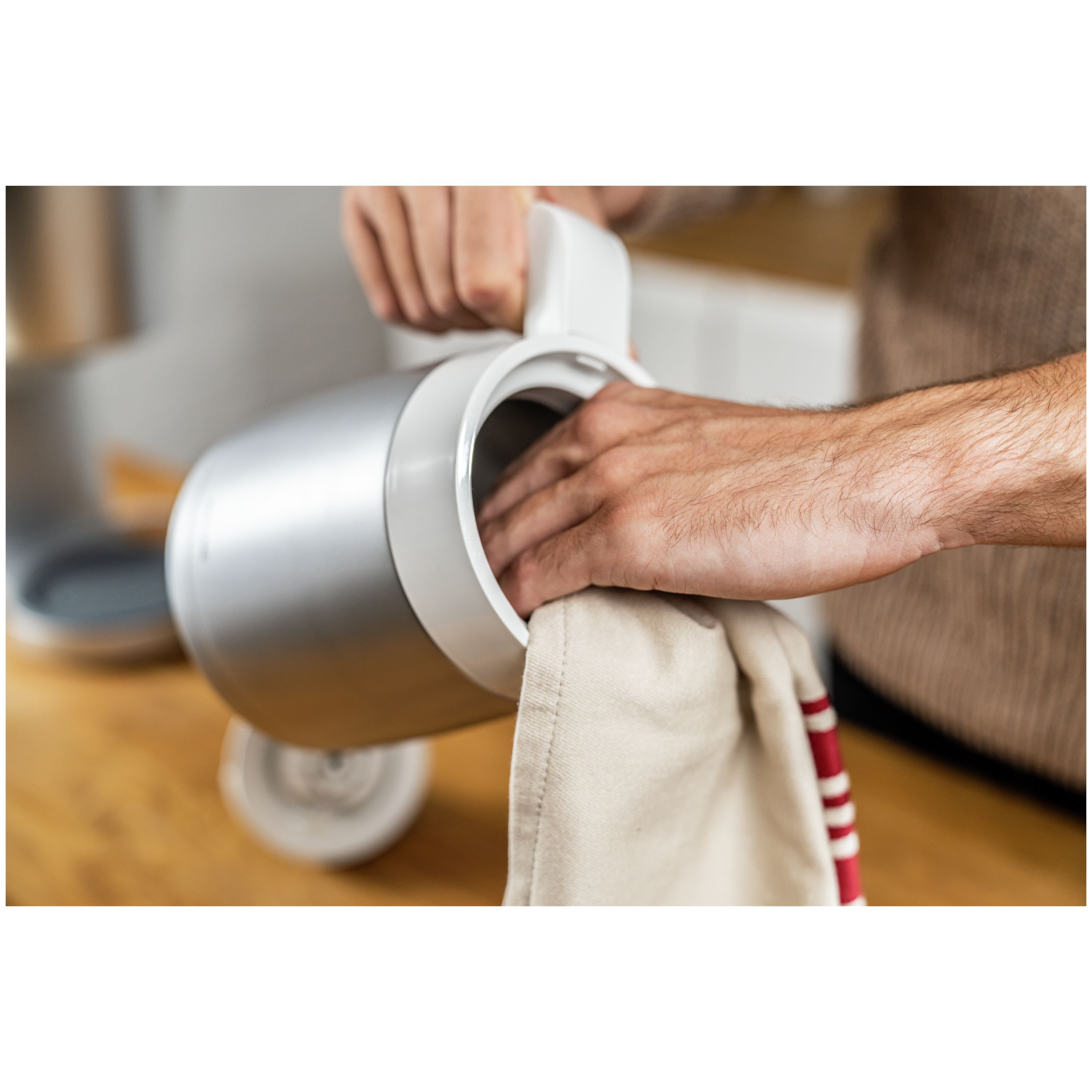 Filterkaffeemaschine, 1,25 l, Silber-Weiß