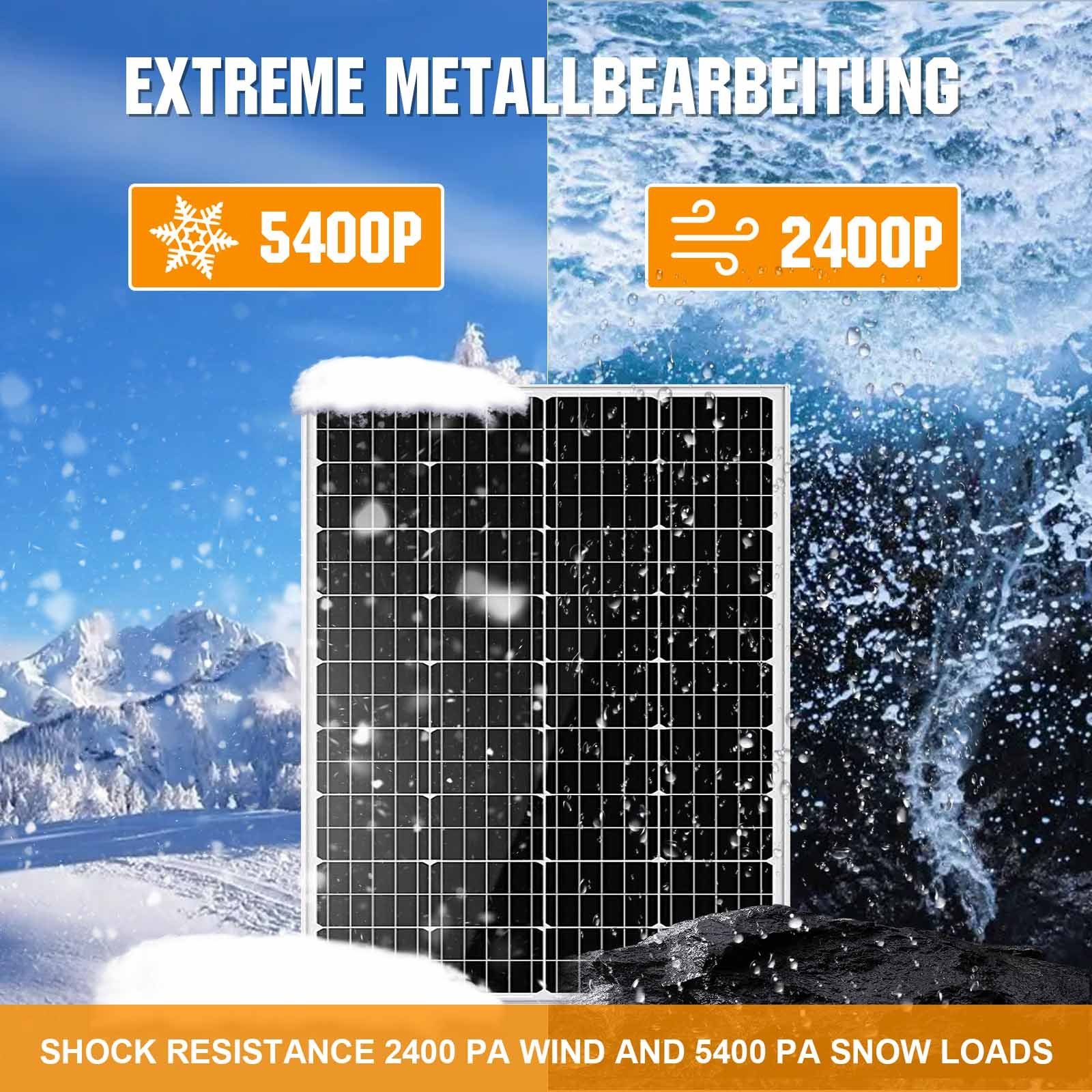 GLIESE Solarmodul 120W 12V Photovoltaik-Panel, monokristallines Solar-PV-Panel, (1-St)