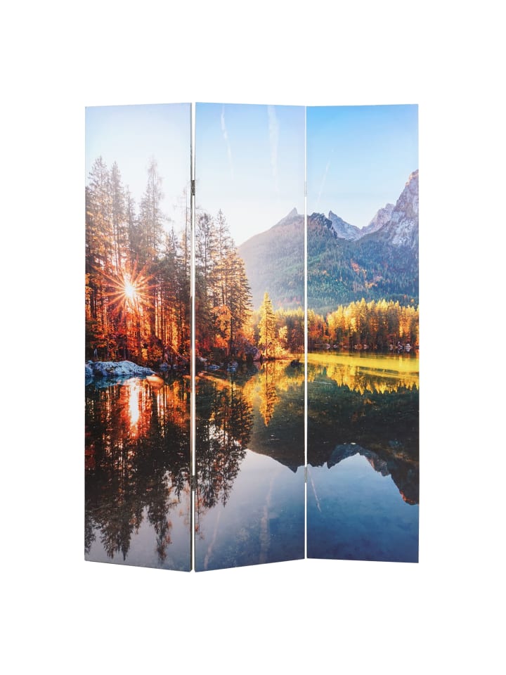 MCW Foto-Paravent mit Schallschutz L55, 180x122cm Waldsee günstig kaufen onesize
