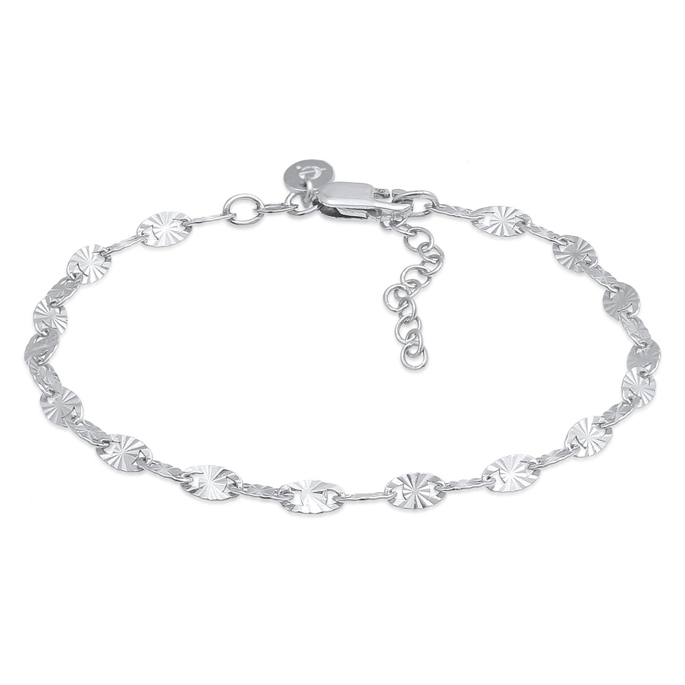 Elli PREMIUM Elli PREMIUM Bracelet Design d'étoile des liens féminins en 925/1000 argent massi Bracelet