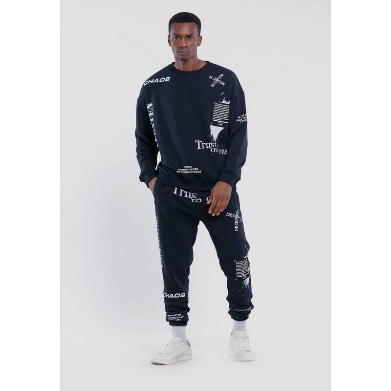 Tom Barron mit Schriftzügen Jumpsuit Herren