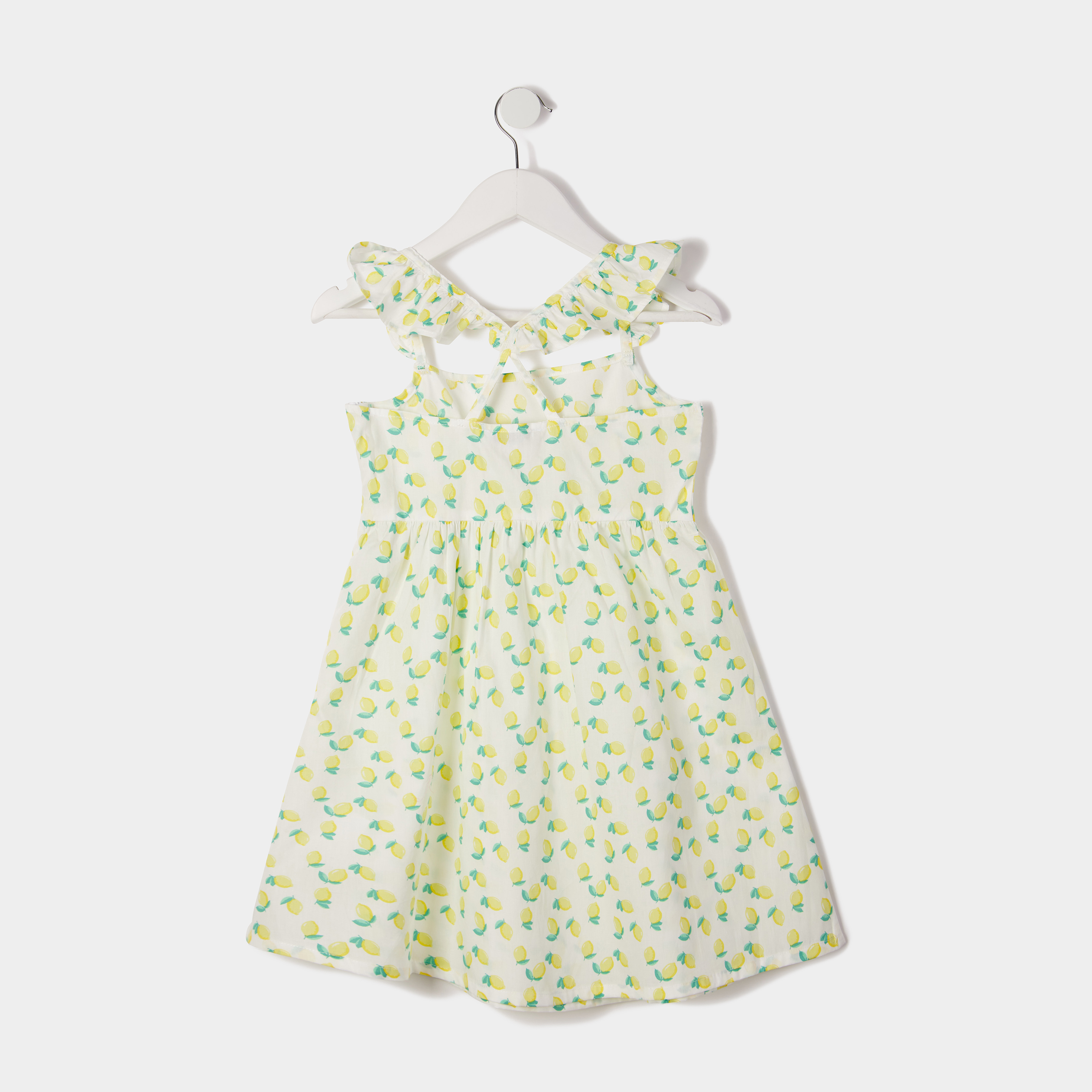 Robe évasée à bretelles croisées blanc fille | La Halle