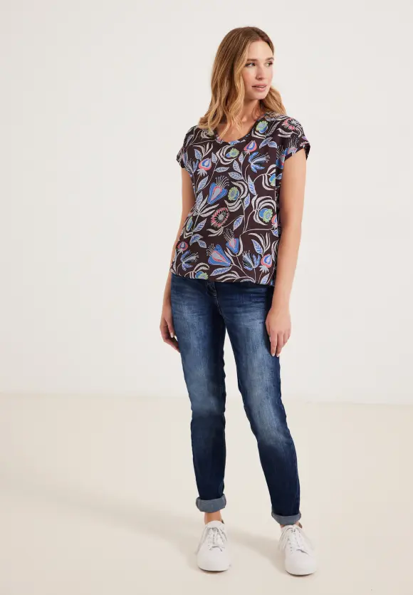 CECIL Shirt mit Smock Schultern