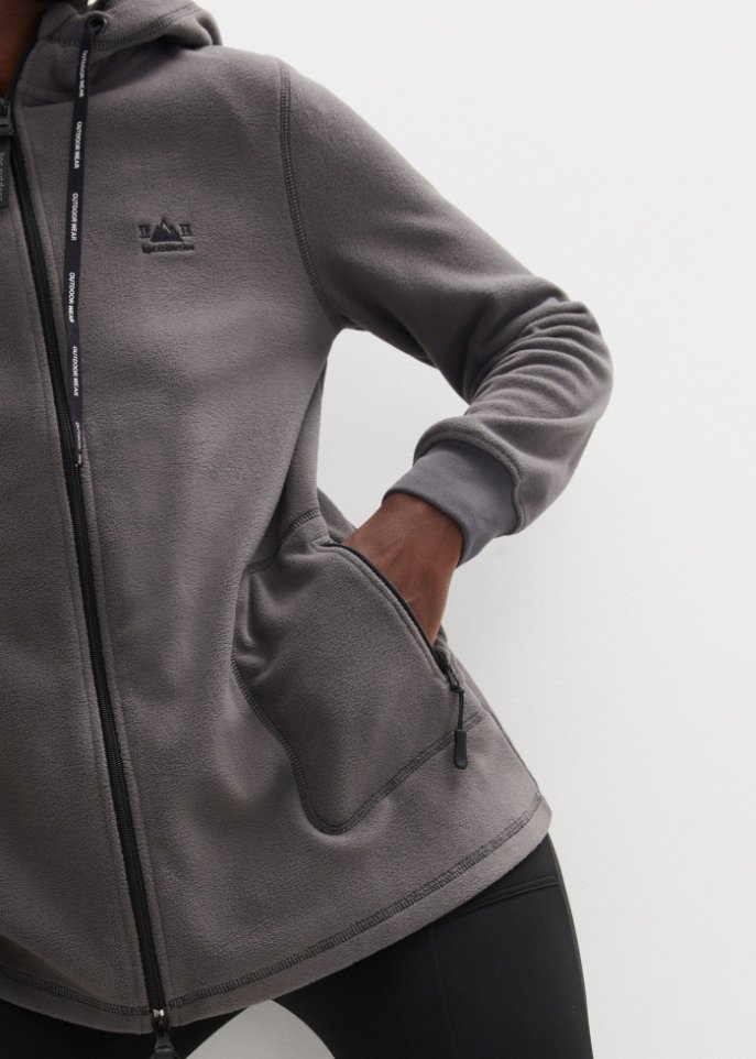 Fleecejacke, extralang