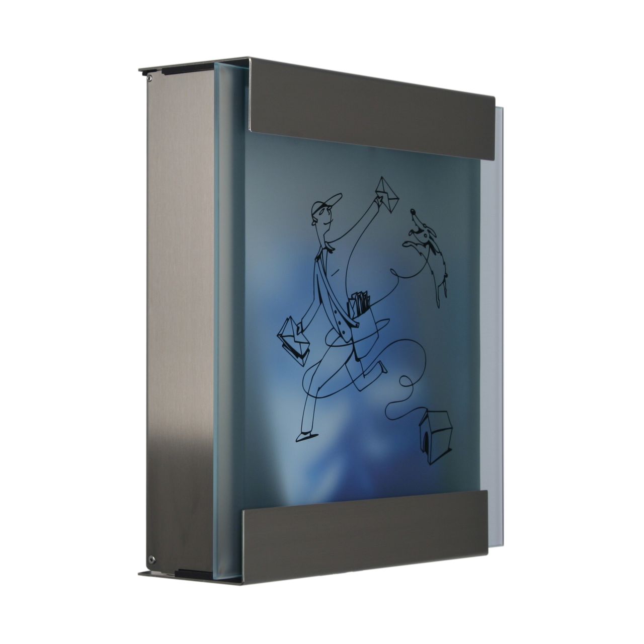 Keilbach Designprodukte Keilbach Briefkasten, Edelstahl, Glasfront
