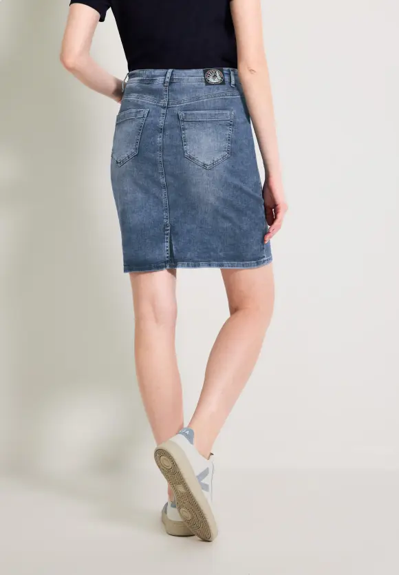 CECIL Jeansrock mit Pailletten