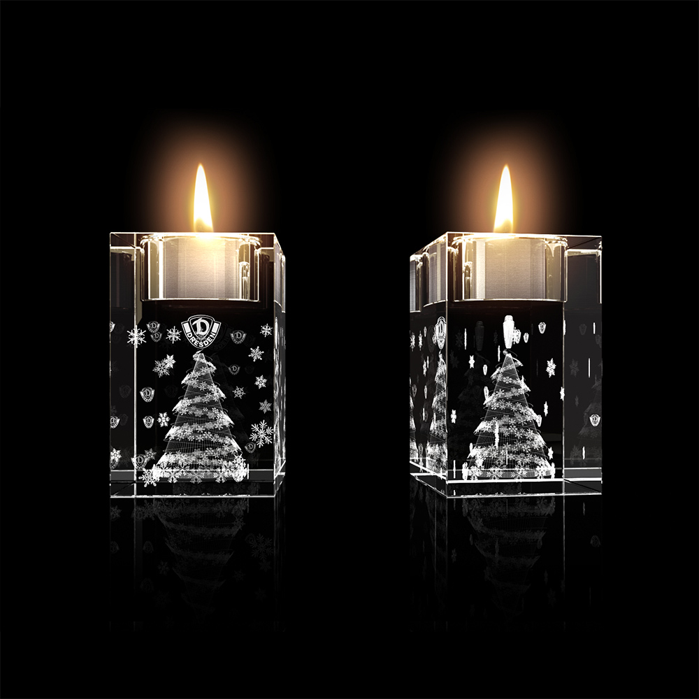 Glas Teelichthalter Dynamo-Weihnachtsbaum