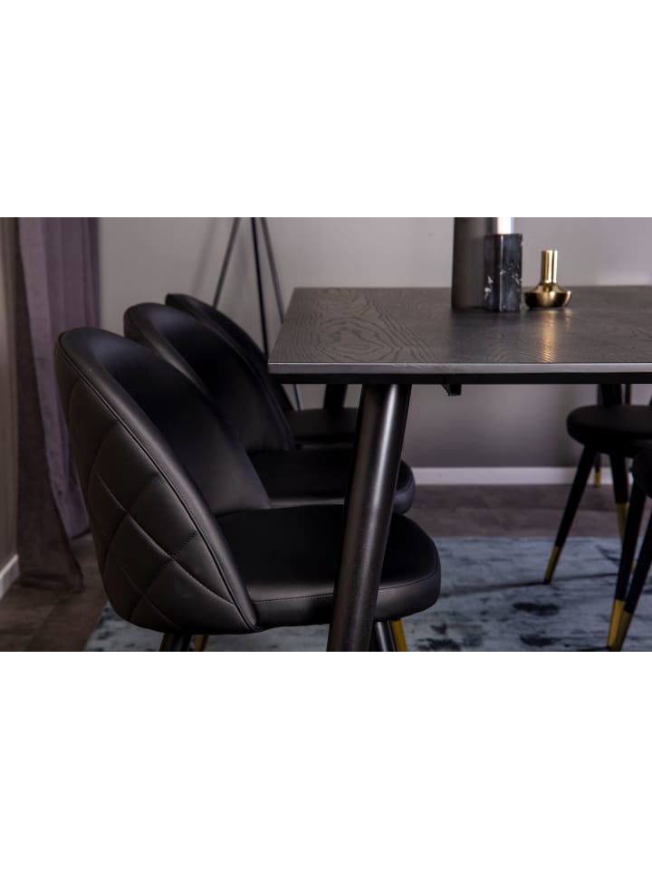 ebuy24 Essgruppe Dipp 61 (7-teilig) Schwarz 90 x 180 cm günstig kaufen onesize