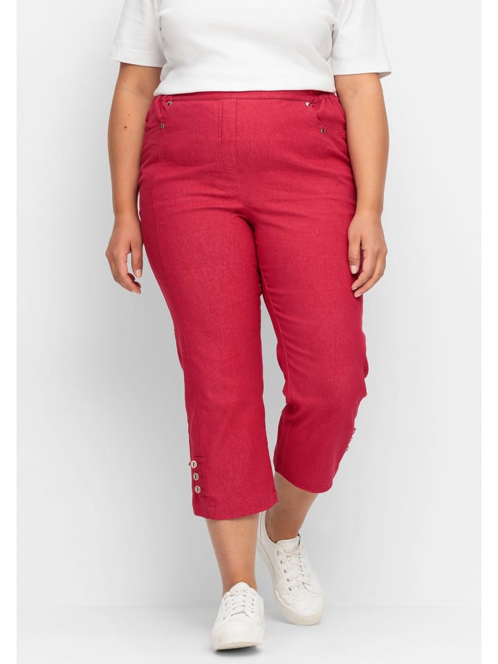 sheego 7/8-Jeans in rot günstig kaufen